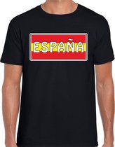 Spanje / Espana landen t-shirt zwart heren S