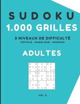 Sudoku 1000 grilles adultes 3 niveaux de difficulte de difficile a inhumain