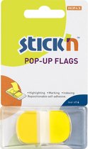Stick'n Index tabs - 45x25mm, neon/transp. geel/ronde hoeken, 36 sticky tabs