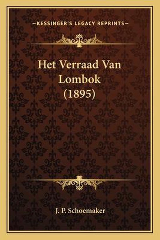 Het Verraad Van Lombok (1895) - cover