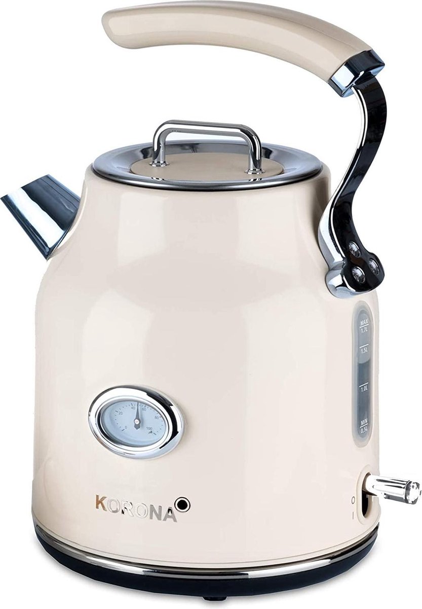 Korona 20666 - Retro vintage waterkoker 1,7 l Crème - 2200 W