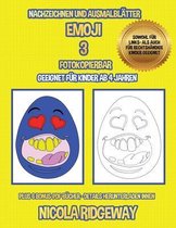 Nachzeichnen und Ausmalblatter (Emoji 3)