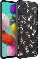 iMoshion Design voor de Samsung Galaxy A51 hoesje - Vlinder - Zwart / Wit