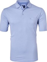 Redmond regular fit poloshirt - lichtblauw melange - Maat: L