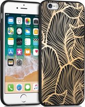 iMoshion Design voor de iPhone 6 / 6s hoesje - Bladeren - Goud / Zwart
