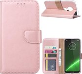 Motorola Moto G7 - Bookcase Rose Goud - portemonee hoesje