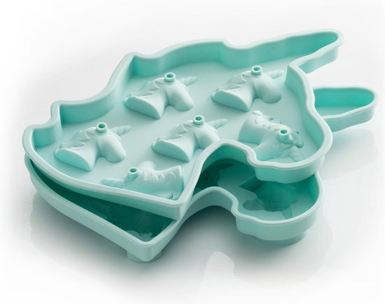 Van samen Werkwijze IJsblokvorm silicone - ijsblokjesvorm voor kinderen - unicorn - muntgroen -  cadeau -... | bol.com