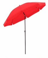Mooie Rode Sunline Parasol -  Model 180 - Kantelbaar - Met Draagtas - Zwarte parasolstok