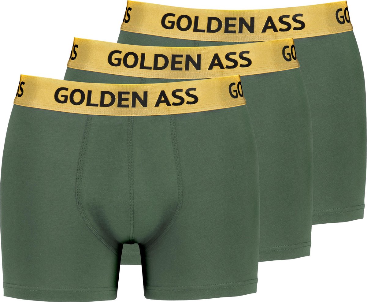 Golden Ass - 3-Pack heren boxershort groen L