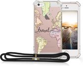 Telefoonhoes met koord voor Apple iPhone SE 5 5S Backcover telefoontasje crossbody
