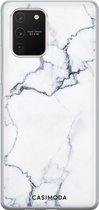 Samsung S10 Lite hoesje siliconen - Marmer grijs | Samsung Galaxy S10 Lite case | grijs | TPU backcover transparant