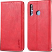 Voor Huawei P Smart Plus 2019 AZNS Retro Textuur Magnetische Horizontale Flip PU Leren Case met Houder & Kaartsleuven & Fotolijst (Rood)