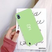 Voor Galaxy A10 Love Heart You Pattern Frosted TPU beschermhoes (groen)