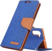 GOOSPERY JELLY RICH DAGBOEK Horizontale Flip PU lederen tas met kaartsleuven & portemonnee & houder voor Galaxy Note 10 (blauw)