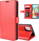 Voor Galaxy A81 / M60S / Note 10 Lite R64 textuur enkele horizontale flip beschermhoes met houder & kaartsleuven & portemonnee & fotolijst (rood)