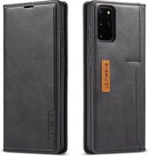 Voor Galaxy S20 + LC.IMEEKE LC-001-serie PU + TPU kleuraanpassing frosted horizontale flip lederen tas met houder en kaartsleuf (zwart)