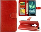 Voor Nokia 7.2 Crazy Horse textuur lederen horizontale flip beschermhoes met houder & kaartsleuven & portemonnee & fotolijst (bruin)