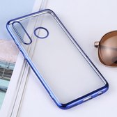 Ultradunne galvaniseren Soft TPU beschermende achterkant van de behuizing voor Huawei Enjoy 9s / Honor 20i (donkerblauw)