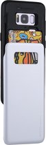 GOOSPERY voor Galaxy S8 + / G955 TPU + PC Sky Slide Bumper Beschermende achterkant met kaartsleuven (zilver)