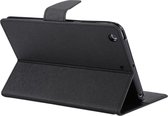 GOOSPERY FANCY DIARY voor iPad mini 3/2 Cross Texture lederen tas met kaartsleuf en houder & portemonnee (zwart)