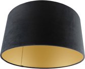 Olucia Milene - Velours lampkap - Goud/Zwart - E27