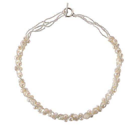 Kikuo Imitatie Parel Ketting, Witte Kunstparels, Parelketting voor dames, ronde parels voor vrouwen en meisjes sieraden, halsketting cadeau voor