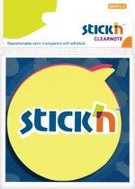 Stick'n Doorzichtige sticky notes, tekstballon vorm, 76x76mm, geel/magenta, 2x 30 vel/pad