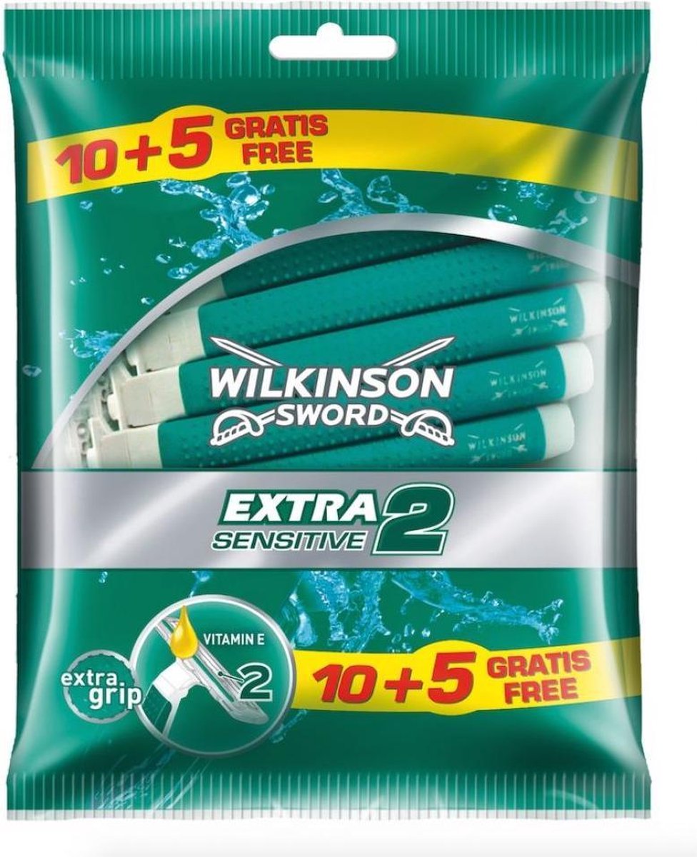 Wilkinson Sword Extra 2 Sensitive 15 stuks Scheermesjes