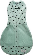 Woombie Grow With Me Air Mint Black Dots 0-18 maanden Inbakerslaapzak
