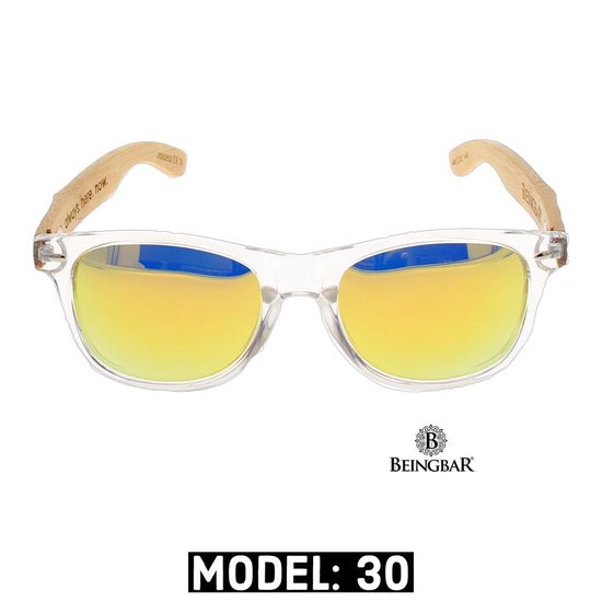 BEINGBAR Eyewear "Model 30" Sustainable Bamboo Sunglasses van BEINGBAR — afbeelding 4