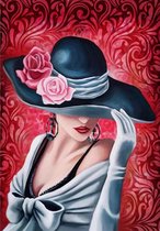 HappyHobby Diamond Painting Volwassenen  Classy Lady - 30x40cm