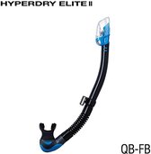 Tusa Hyperdry Elite II - Snorkel - Zwart-Fishtail Blue