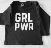 Baby t-shirt - Grl Pwr - Zwart - 18-24 maanden