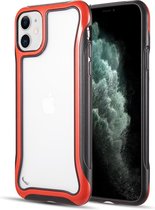 verstevigde bumper case geschikt voor Apple iPhone 11 - rood met Privacy Glas