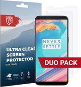 Rosso Screen Protector Ultra Clear Duo Pack Geschikt voor OnePlus 5T | TPU Folie | Case Friendly | 2 Stuks
