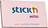 Stick'n sticky notes 76x127mm, pastel roze, 100 memoblaadjes