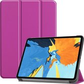 Hoes Geschikt voor iPad Pro 2020 (11 inch) Hoes Luxe Hoesje Book Case - Hoesje Geschikt voor iPad Pro 11 inch (2020) Hoes Cover - Paars