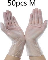 50 stuks dunne pvc handschoenen maat M (25 paar)