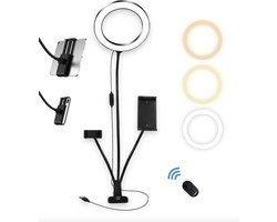 SEFID Ringlamp - Tiktok LED ringlight - Ring lamp - Studiolamp / Daglichtlamp studio & make up light 360-cobra