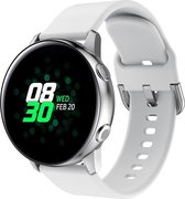 Zacht siliconen bandje - Sportbandje - Samsung Galaxy Watch Active 2  40mm/44mm - Wit