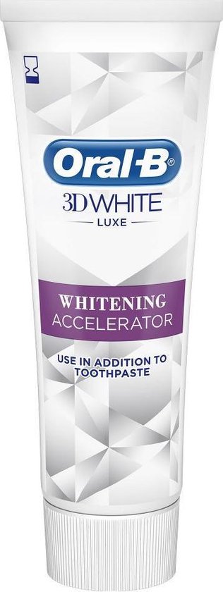 vochtigheid alleen Prime Oral B 3DWhite Luxe Whitening Versneller - Voordeelverpakking 12x75ml -  Tandpasta | bol.com