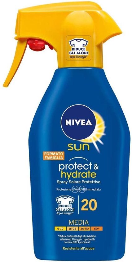Nivea sun zonnebrand spray - Protect & hydrate - Factor 20 -  familieverpakking 300 ml | bol.com