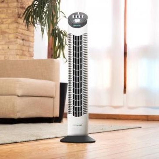Cecotec Stille torenventilator - Toren ventilator staand - Timer - Wit