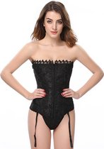 Sexy klassiek korset met haaksluiting | Zwart | Maat 36 | Sexy Lingerie