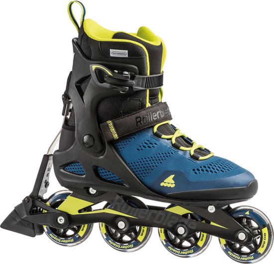 Rollerblade Inlineskates Maat 42.5 Mannen zwart/geel/blauw bol