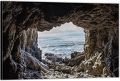 Dibond –Uitzicht op de Zee– 150x100 Foto op Aluminium (Wanddecoratie van metaal)