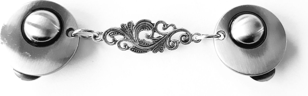 Fashionclip® - Vestsluiting - Zilver - Baroque - Vestclip - Vestclip Dames - Broche