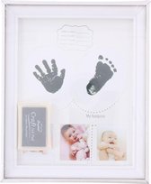 Arti Casa Fotolijst Baby 3 Foto's Met Stempelkussen 27 Cm Wit