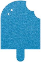 IJs vilt onderzetter - Lichtblauw - 6 stuks – 100 x 65 mm – IJs vorm - Glas onderzetter - Cadeau - Woondecoratie - Woonkamer - Tafelbescherming - Onderzetters Voor Glazen - Keukenb