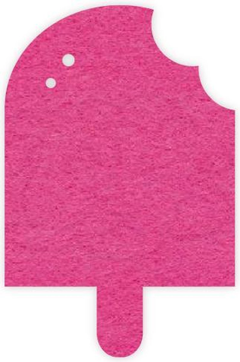 IJs vilt onderzetter - Fuchsia - 6 stuks - 100 x 75 mm - IJs vorm - Glas onderzetter - Cadeau - Woondecoratie - Woonkamer - Tafelbescherming - Onderzetters Voor Glazen - Keukenbenodigdheden - Woonaccessoires - Tafelaccessoires